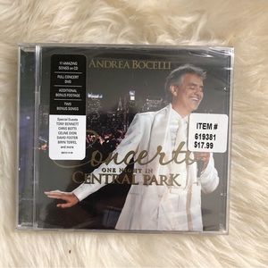 Andrea Bocelli Concerto - one night in Central Park CD never opened